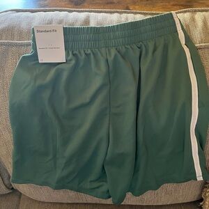 Nike Kids Shorts in Green with White Stripe